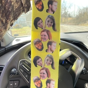 Picture Socks with custom face print, displayed as unique Mother's Day, Father's Day gift idea