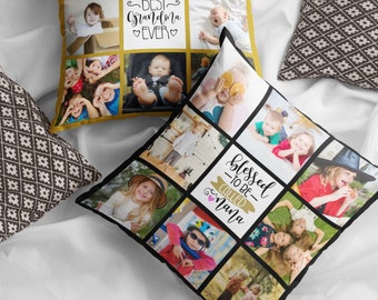 Custom photo pillow, Grandma gift from grandkid, photo gifts for grandma, nana gift from grandkids, grandma photo gift,