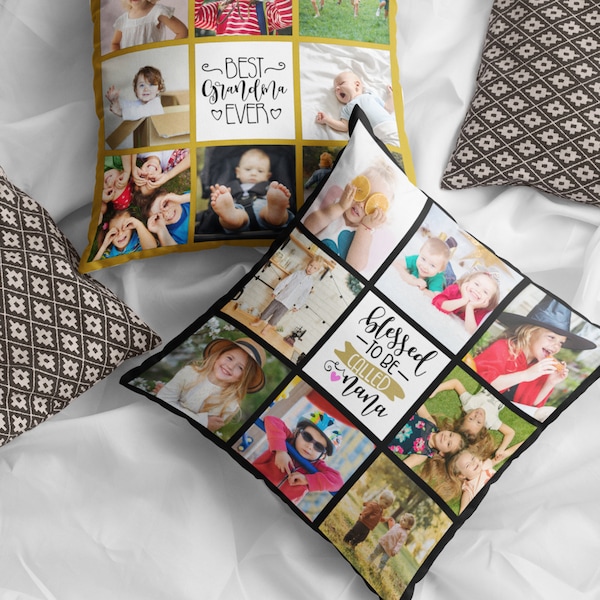 Custom photo pillow, Grandma gift from grandkid, photo gifts for grandma, nana gift from grandkids, grandma photo gift,