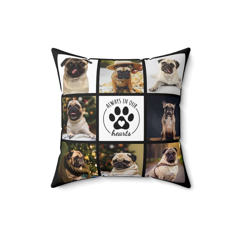 Custom dog pillow, Dog remembrance gift, Custom photo pillow, Dog loss sympathy gift, In memory of dog customizable pillow Custom Pet Pillow image 9