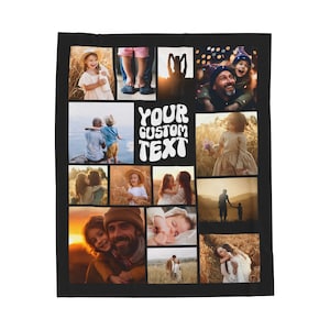 Custom Photo Blanket for Dad, Fathers Day Gift, First Time Dad Gift, Customizable 1st Time Dad Gift, Stepdad Gift, New Dad Gift image 6