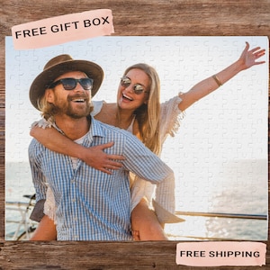 Custom puzzle from photo Valentines day Personalized photo puzzle Jigsaw puzzle for kids Anniversary gift for girlfriend Friend photo gift