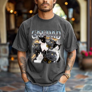 Funny personalized Father's Day Shirt for Cat Dad, pepper color, Comfort Colors, unique and purrferct  Father's day gift