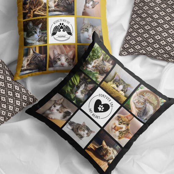 Cat loss gift, Custom cat pillow, Cat remembrance customizable pillow, Pet sympathy gift, Cat sympathy gift
