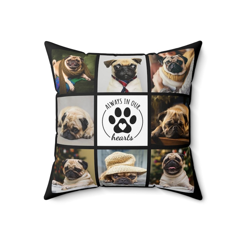 Custom dog pillow, Dog remembrance gift, Custom photo pillow, Dog loss sympathy gift, In memory of dog customizable pillow Custom Pet Pillow image 10