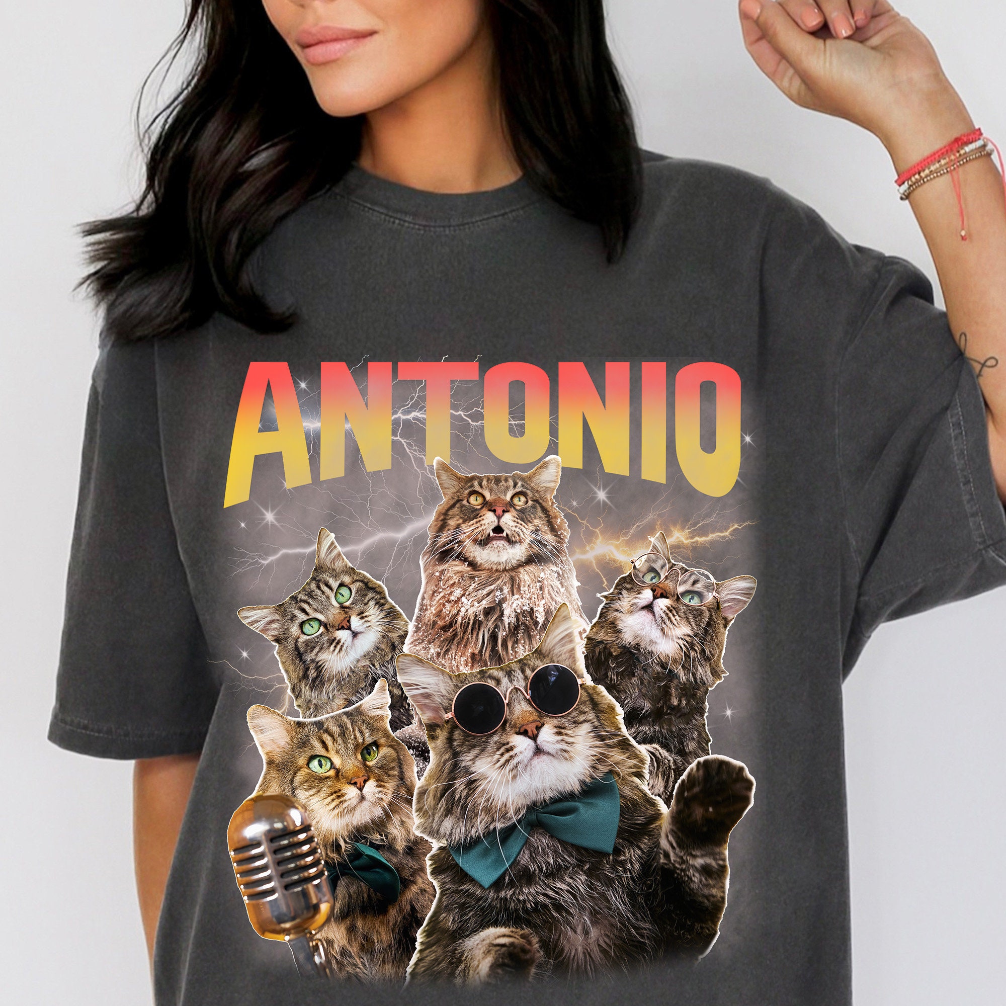 Discover Custom cat shirt, Bootleg rap tee, Custom Photo Shirt, Custom pet shirt, Gifts for cat lovers