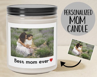 Mom candle, Mothers day gifts from daughter, Mothers day candle, Personalized photo gifts for mom, Nana gifts for mother day