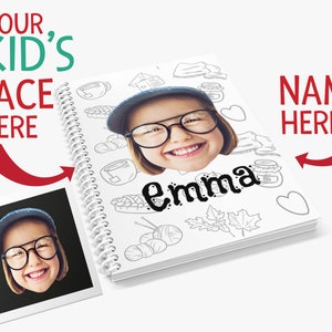 Personalized Mothers Day Gift for Grandma, Personalized notebook, Custom face Notebook, Personalized nana gift, Mothers day gift for nana