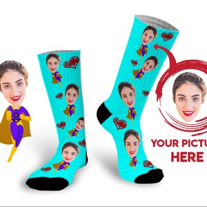 Custom Face socks for mom, Mothers Day Gift from Daughter, Mothers day gift from son, First mothers day gift, Photo socks, Picture socks