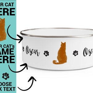 Cat food bowl, Pet bowls, Custom bowl, Personalized cat bowl, Custom Cat Bowl