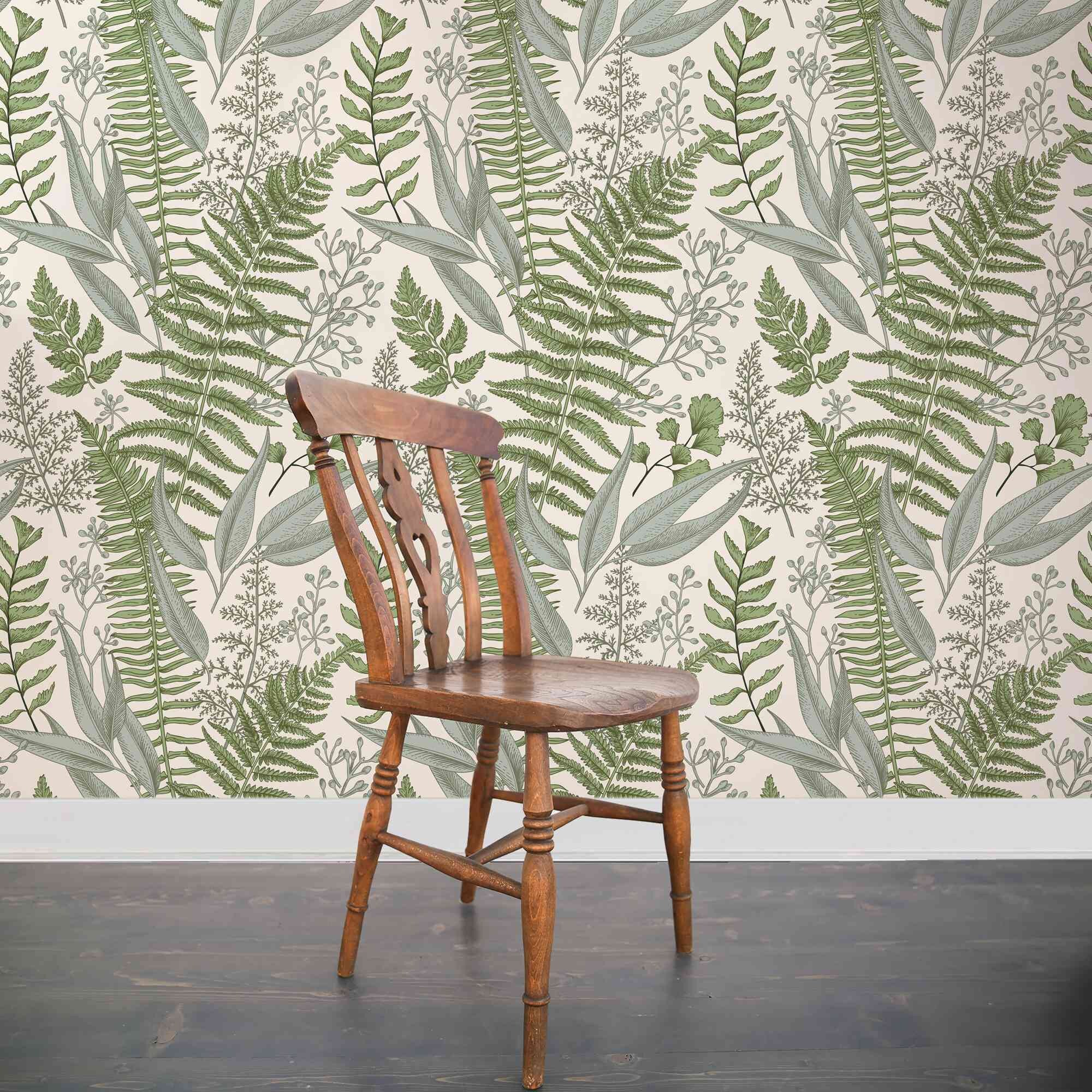 Botanical Greenery Peel and Stick Wallpaper Fern Wallpaper - Etsy Australia