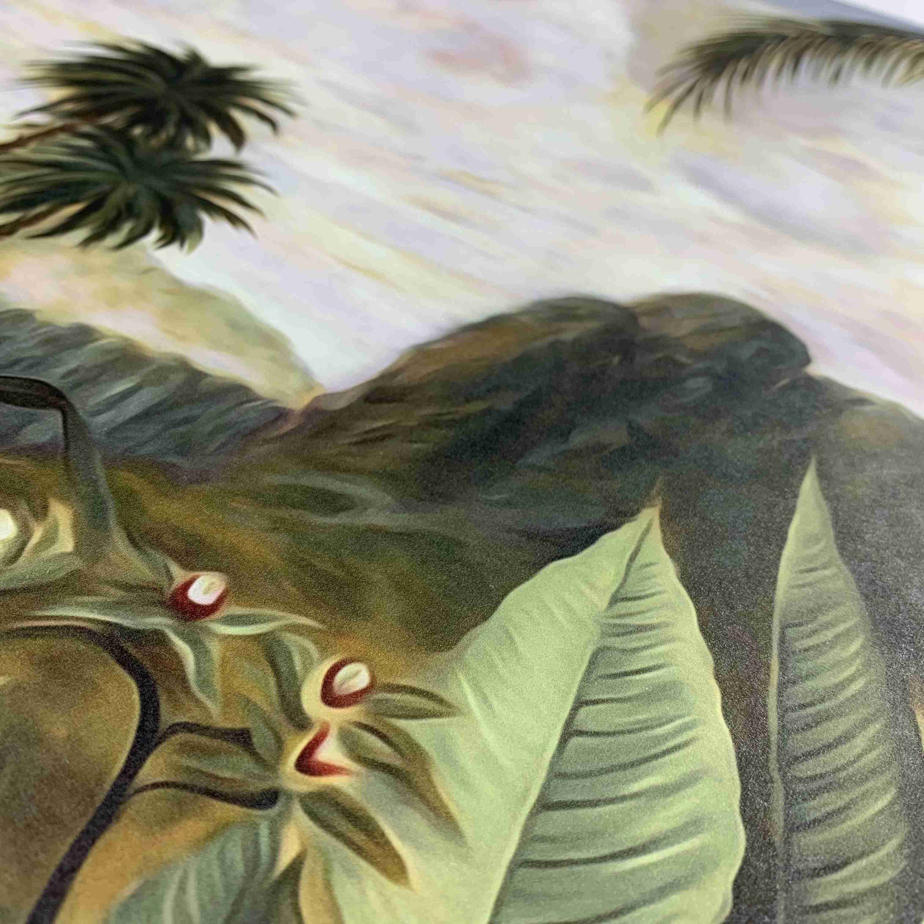 Oil Painting Tropical Banana Leaf Wall Mural Jungle | Etsy