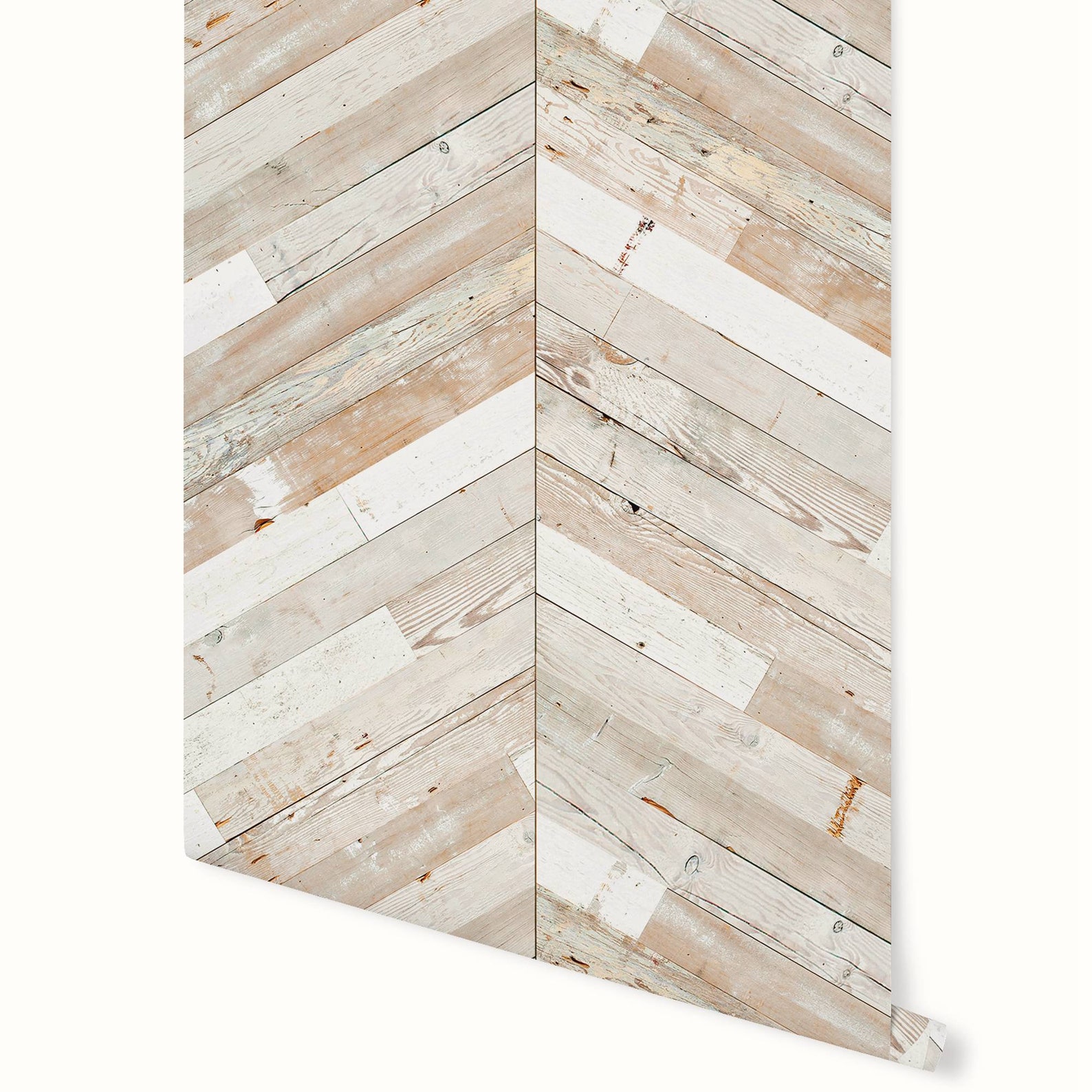 Modern delicate herringbone shiplap wallpaper wood panel Etsy