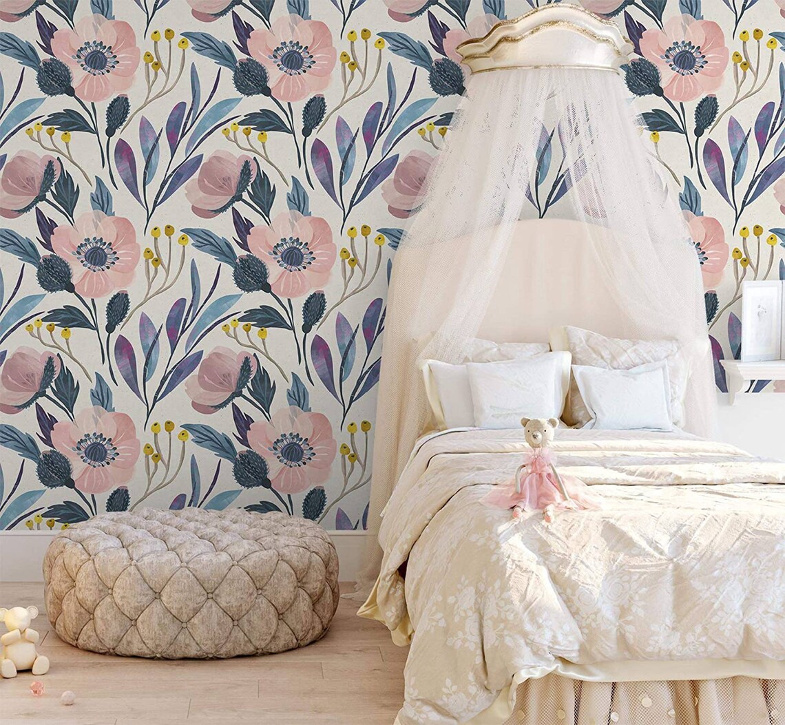 Moody Removable Wallpaper nursery wall decor Nursery Etsy