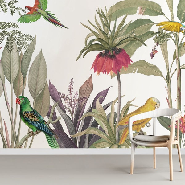 palm-leaf-wall-mural-etsy