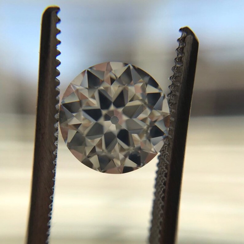 Old European Cut Near Colorless Diamond Simulant Cubic Zirconia Georgie