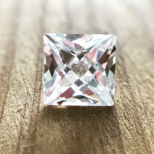 Antique French Cut Square Shaped Diamond Simulant  Cubic Zirconia Style B