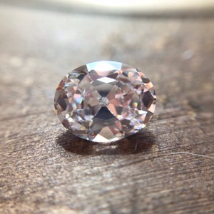 Antique Oval Cut Diamond Simulant  Cubic Zirconia Facet Pattern B