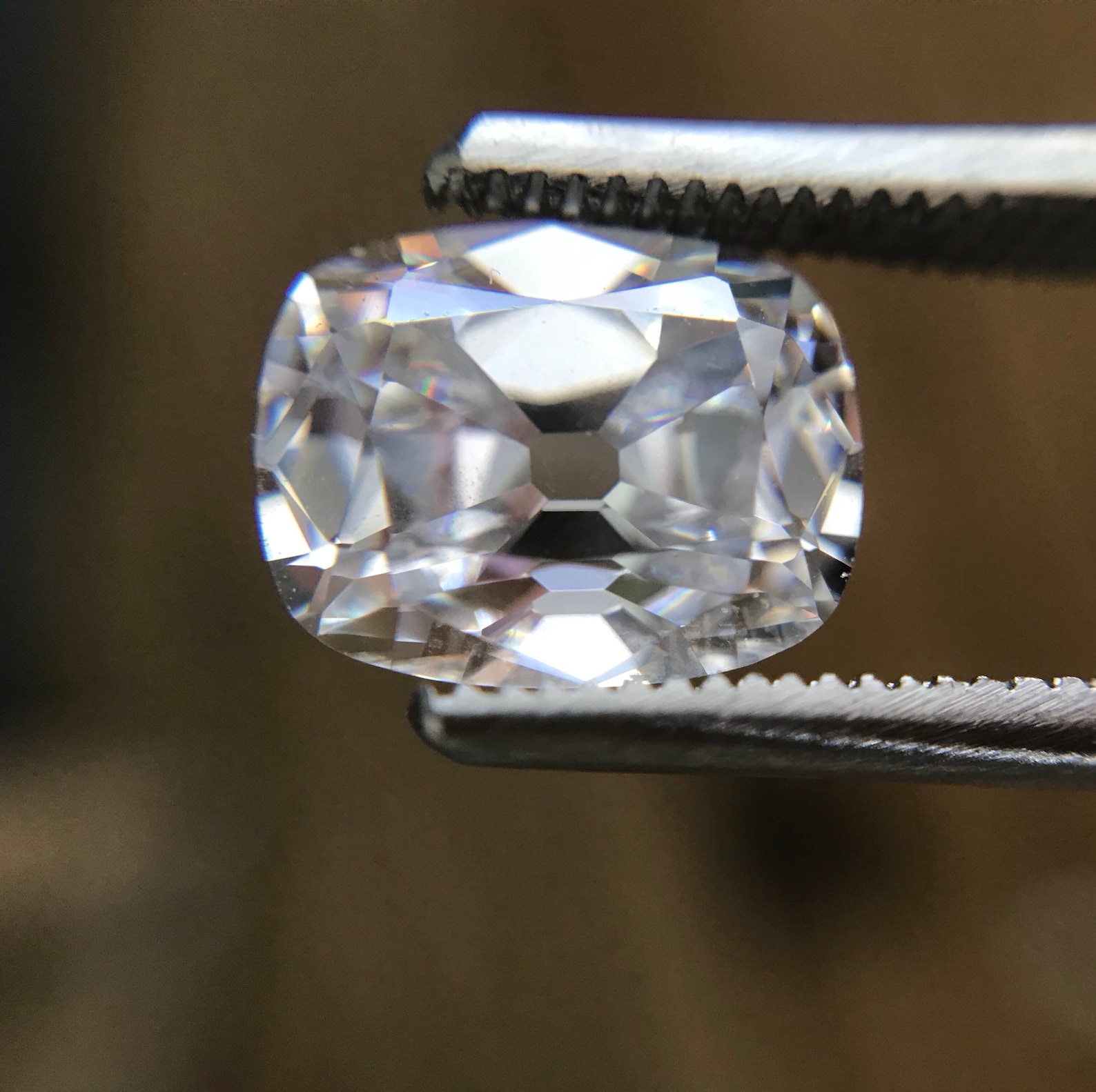 Elongated Old Mine Cut Antique Cushion Diamond Simulant Cubic Etsy
