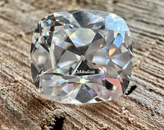 Elongated Old Mine Cut Antique Cushion Diamond Simulant Cubic Zirconia Style E