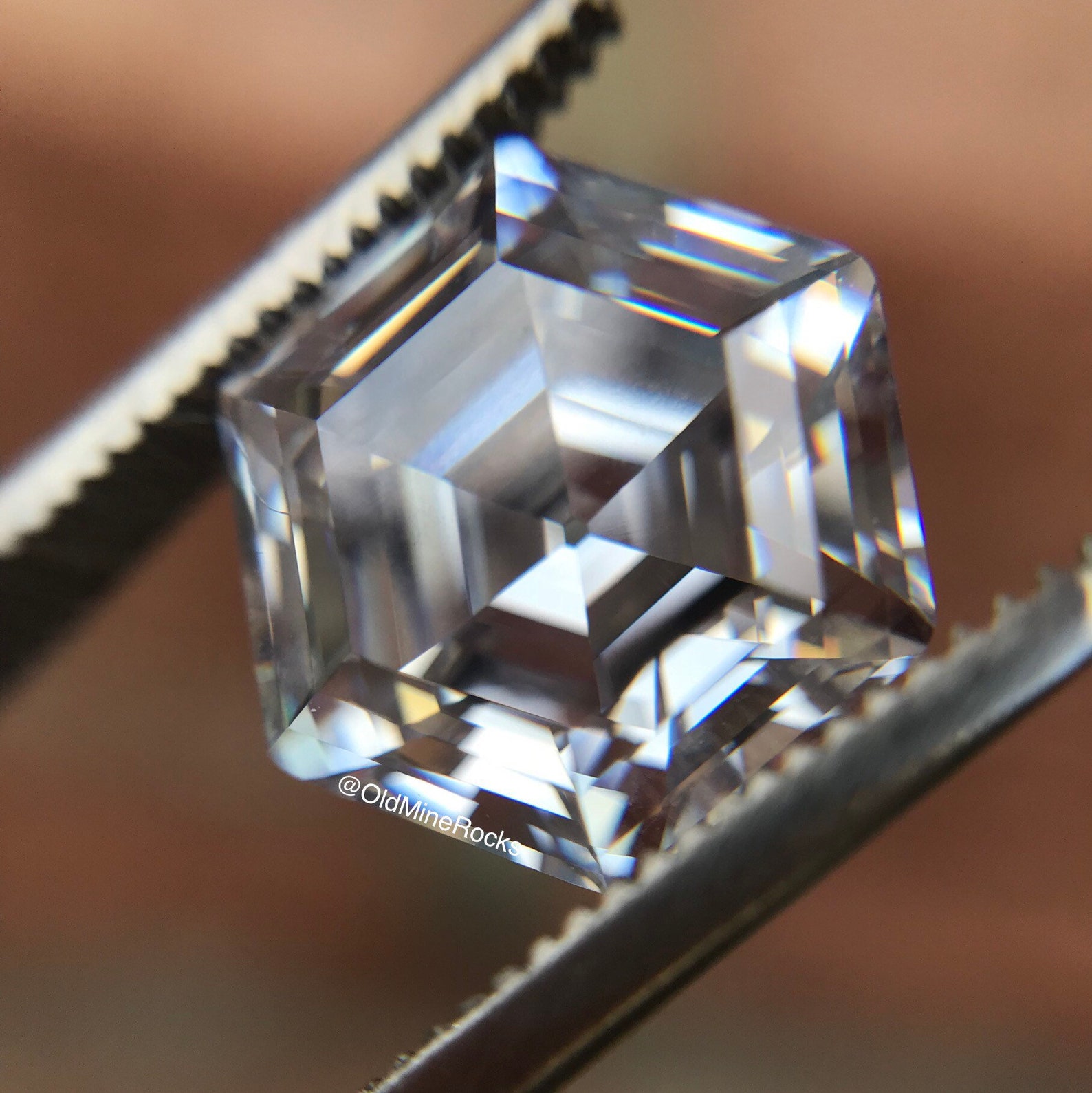 Antique Hexagonal Step Cut Diamond Simulant Cubic Zirconia - Etsy