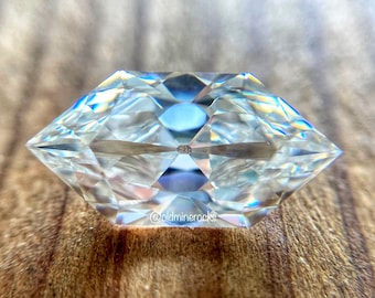 Antique Elongated Hexagonal Step Cut Diamond Simulant Cubic Zirconia