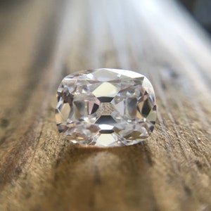 Elongated Old Mine Cut Antique Cushion Diamond Simulant  Cubic Zirconia Style B