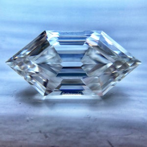 Antique Elongated Hexagonal Step Cut Diamond Simulant Cubic Zirconia
