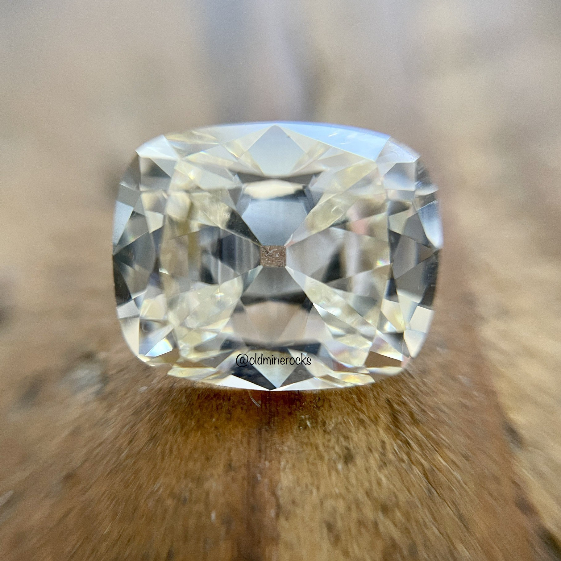 Elongated Old Mine Cut Antique Cushion Diamond Simulant Cubic Zirconia Style D