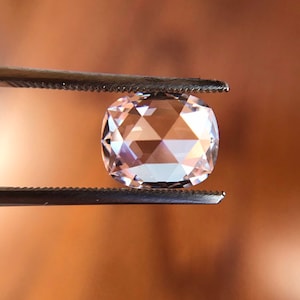 Cushion Shaped Rose Cut Diamond Simulant Lab Created Cubic Zirconia