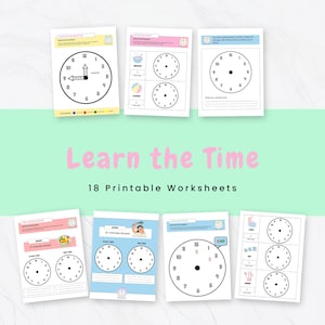 Printable Clock Worksheets | Learn to Tell Time | Kids Educational Resource | Homeschool Activity | Educational Clock for Kids