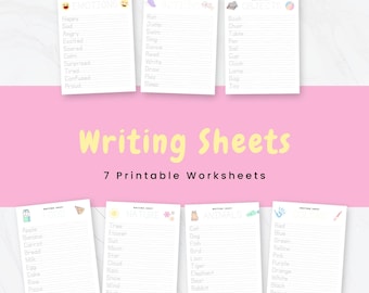 Kids Writing Sheets | First Grade Handwriting Practice | Writing Practice for Kids | Printable Writing Practice for Kids