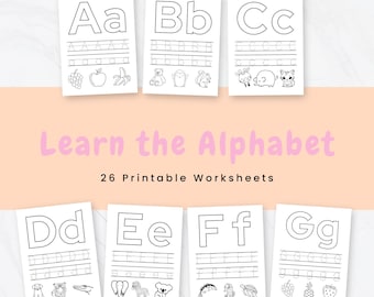 Preschool Handwriting Practice | Alphabet Worksheets | Handwriting Practice | Upper & Lowercase Tracing | Letter Tracing Worksheets