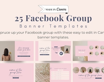 Plantilla de portada de Facebook Canva / Plantilla de banner de Facebook, Plantilla de Facebook, Plantilla de redes sociales, grupo de Facebook DESCARGA INSTANTÁNEA -TMDT003