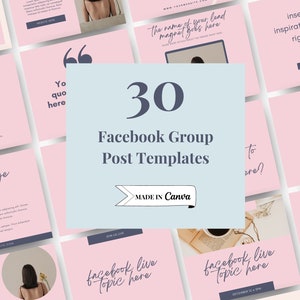 30 Facebook Post Templates Canva | Facebook Group Posts,  Facebook Canva Templates, Social Media Templates, INSTANT DOWNLOAD- TMDT003