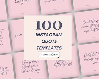 100 Canva template instagram quotes | Instagram Post Templates | Motivational Quotes | inspirational quotes | INSTANT DOWNLOAD