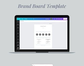 Brand Board Template for new businesses to create their branding - Canva brand board template for business owners
