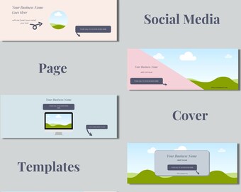 Facebook Page Cover Templates for online business owners - Canva Templates for Facebook Page