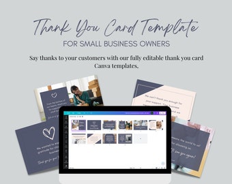 Thank You Card | Canva Template | Packaging Insert | Order Thank You Card | Editable Template | Instant Download | Ready To Print