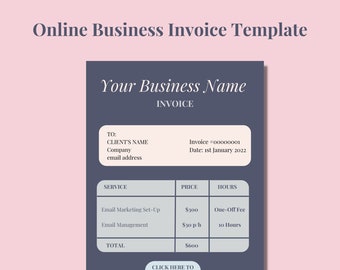 Simple Business Invoice Template | Editable Invoice | Simple Invoice Templates | Invoice Template For Small Business