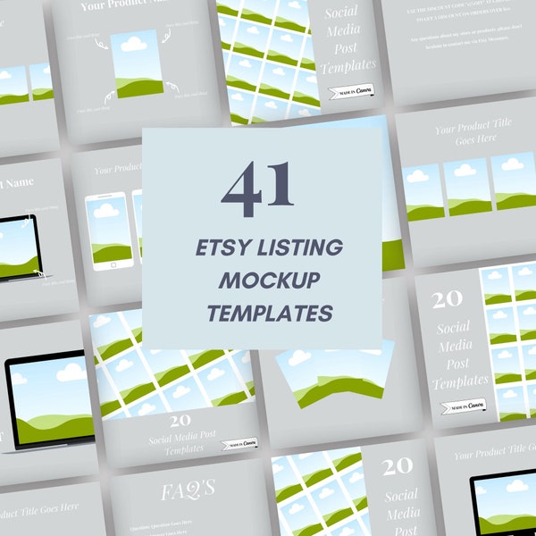 Listing Images Templates Canva Etsy