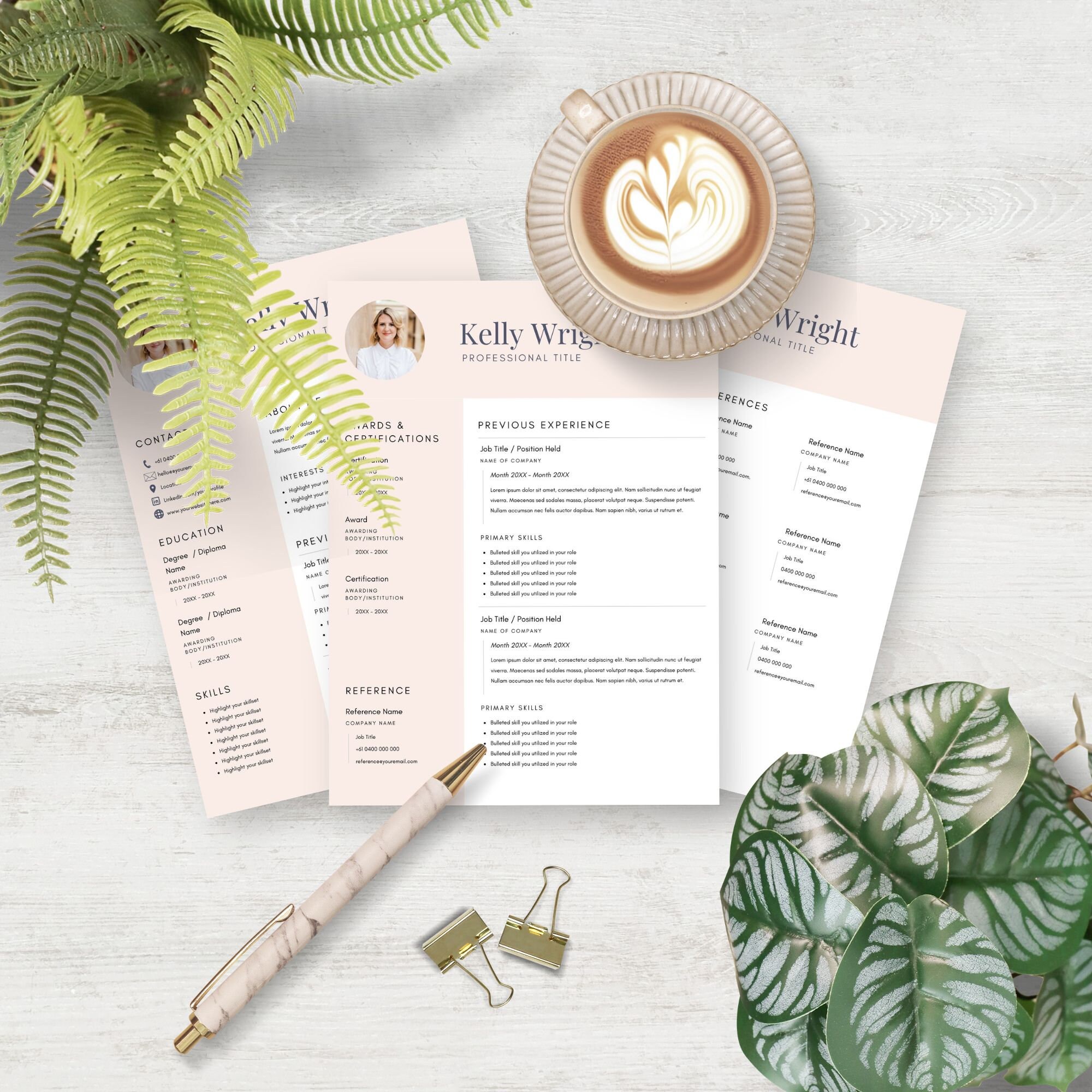 Creative Resume Template Professional Editable Canva | Cv Template ...