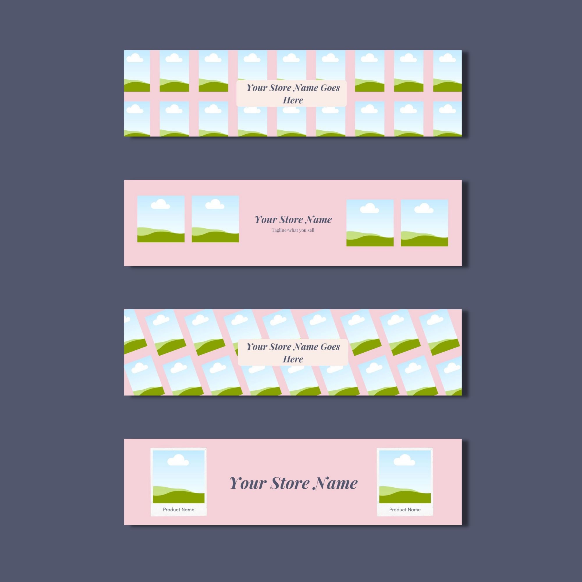 6 Etsy Store Banner Canva Templates | Fully Customizable Etsy Shop ...