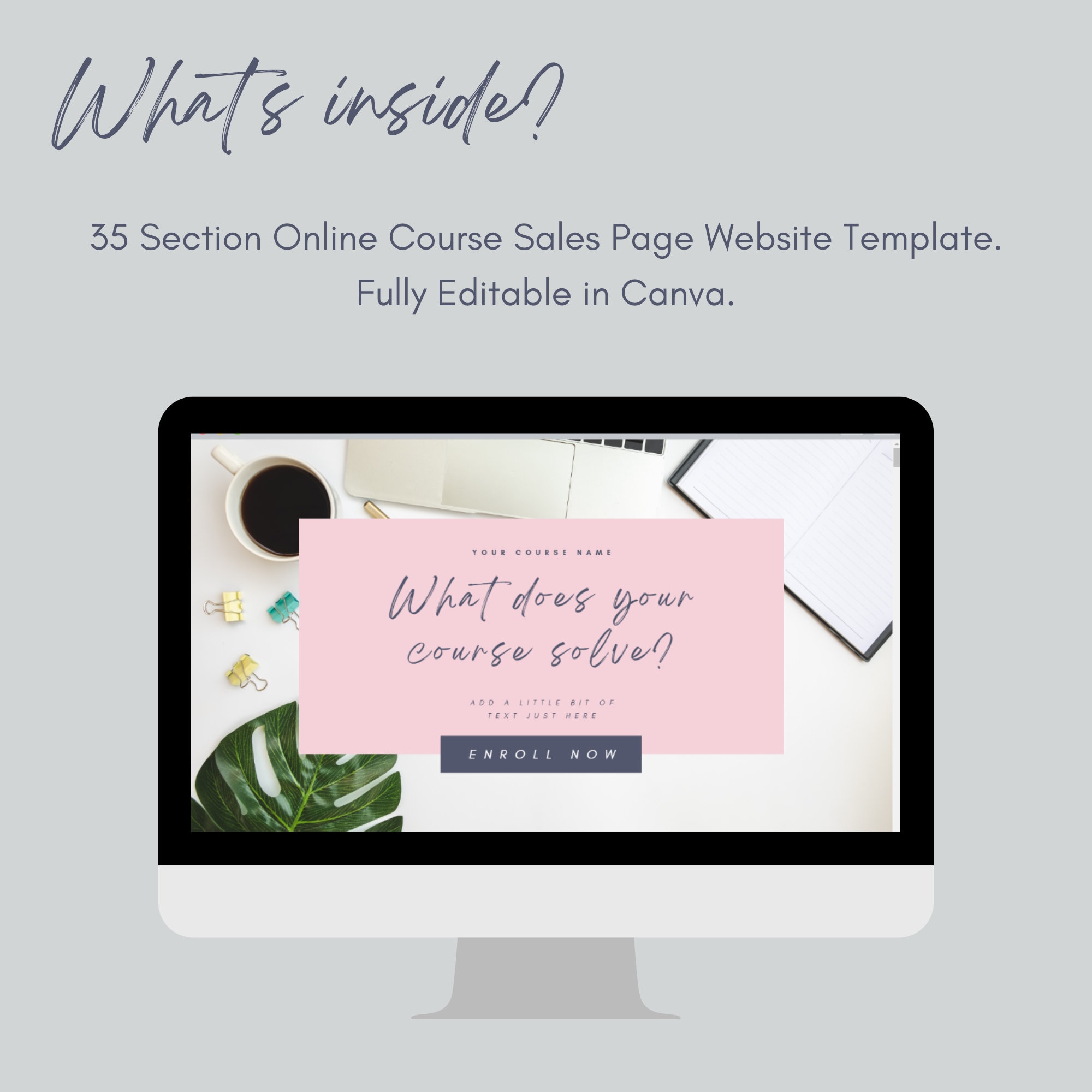 Online Course Sales Page Template Canva Sales Page Template Landing Online Course Sales Page Template Canva Sales Page Template Landing