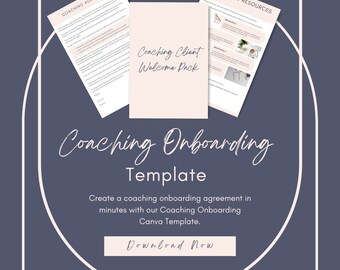 Coaching Onboarding Templates | Coaching Business | Coaching Canva Templates |  Life Coach Templates | Client Onboarding