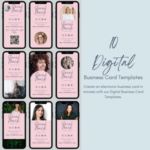 Electronic Business Card Template | 2023 Instagram Business Card | Printable Business Card Template | Qr Code Business Card