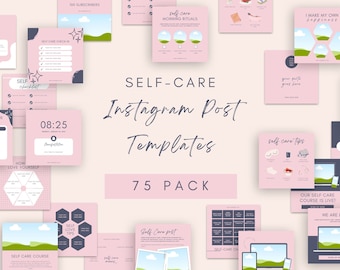 Self Care for Social Media | Instagram Templates Coach | Life Coach | Wellness Coach | Mental Health Templates |  Self-Care Templates