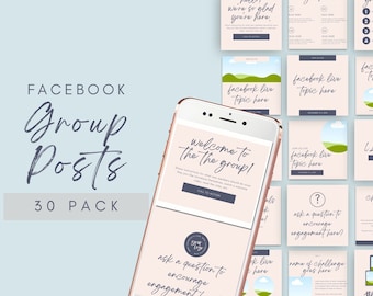 Canva Template for Facebook Group Engagement | Facebook Post Templates |  Facebook Group Posts | Facebook Canva Templates | Engagement Posts