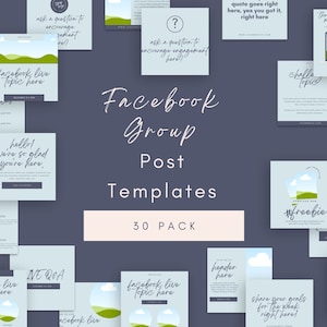 Facebook Group | Facebook Post Templates | Engagement Posts | Facebook Canva Templates | Facebook Group Templates | Editable Facebook Set