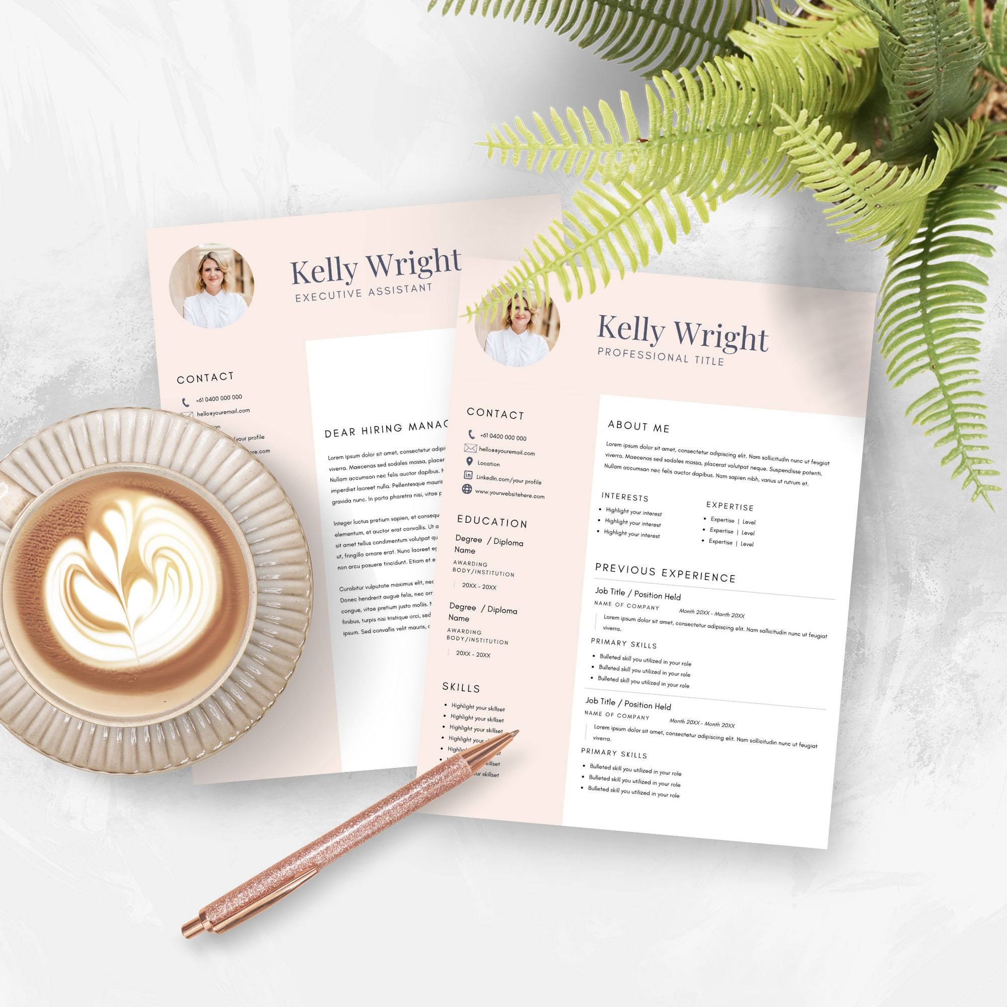 Creative Resume Template Professional Editable Canva | Cv Template ...